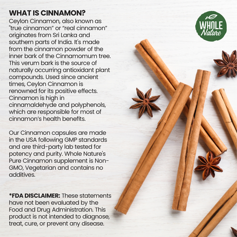 Image of Cinnamon Capsules 1200mg, Made With Organic Ceylon