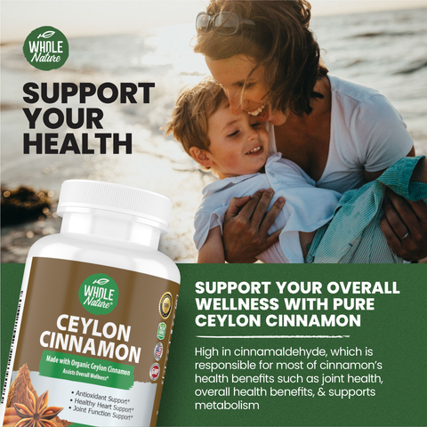 Image of Cinnamon Capsules 1200mg, Made With Organic Ceylon