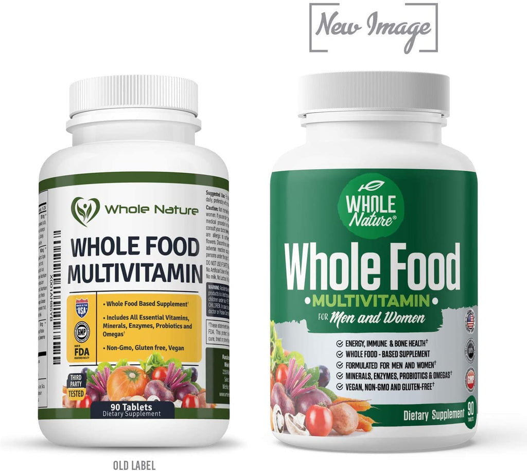 Whole Nature Whole Food Multivitamin for Men & Women-2Pack