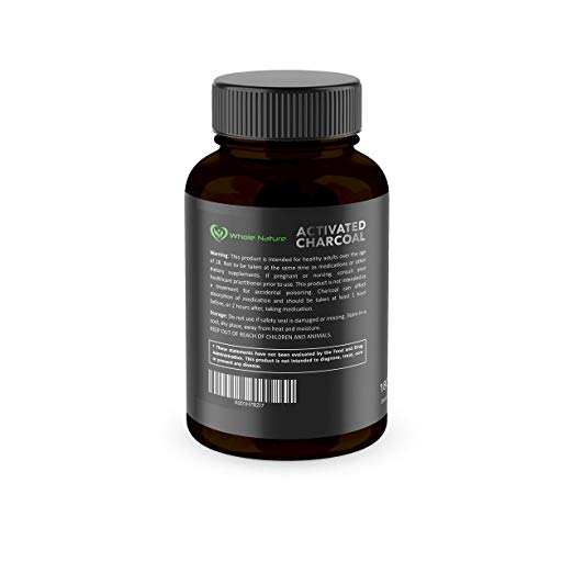 Whole Nature Organic Coconut Activated Charcoal Capsules, - Whole Nature Vitamins & Supplements