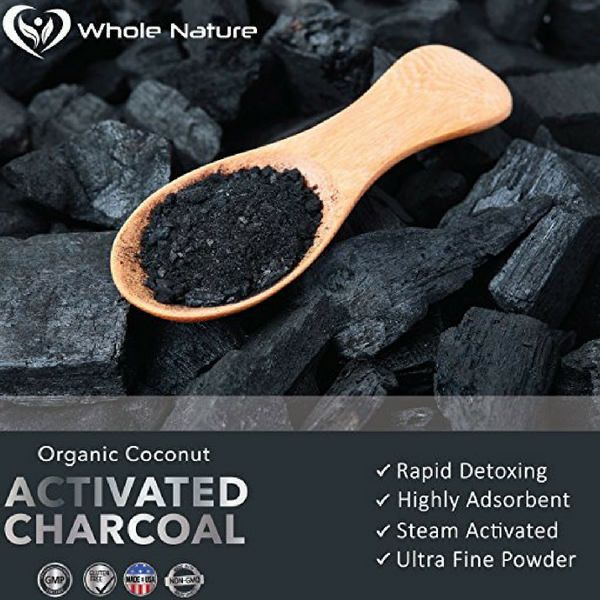 Whole Nature Organic Coconut Activated Charcoal Capsules, - Whole Nature Vitamins & Supplements