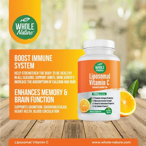 Image of Whole Nature Liposomal Vitamin C  1200 mg - Whole Nature Vitamins & Supplements