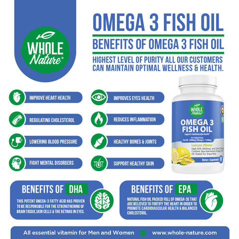 Image of Whole Nature Omega 3 Fish Oil 2400mg