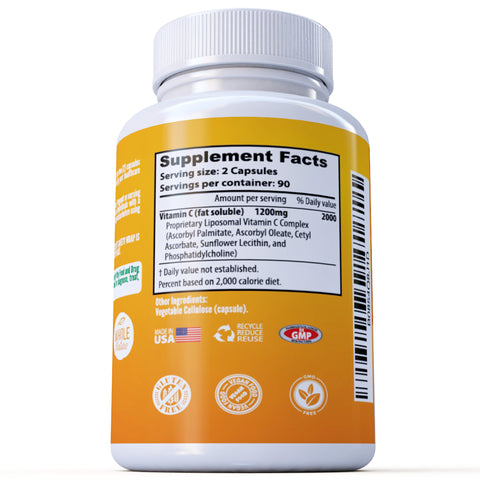 Image of Whole Nature Liposomal Vitamin C  1200 mg - Whole Nature Vitamins & Supplements