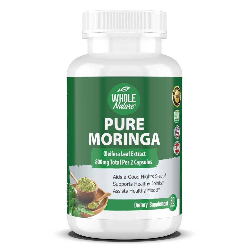 Moringa Capsules, 800mg Organic Moringa Oleifera