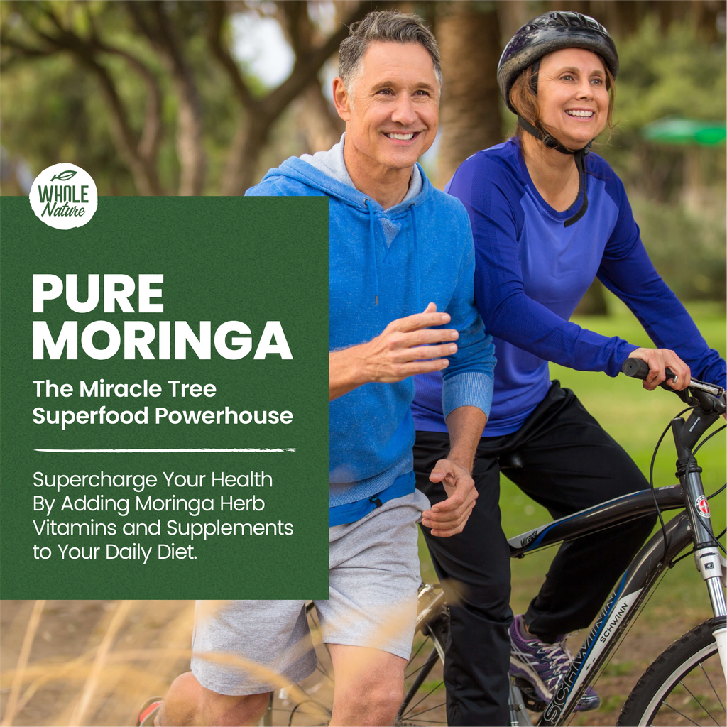 Moringa Capsules, 800mg Organic Moringa Oleifera Leaves Powder Superfood Greens. Whole Nature's Pure Moringa Pills is A Vegan, Non-GMO Energy Booster and Immune Support Supplement