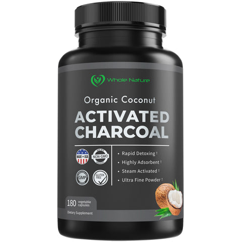 Image of Whole Nature Organic Coconut Activated Charcoal Capsules