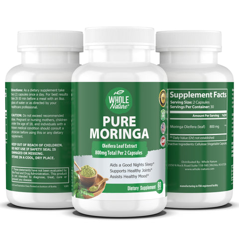 Image of Moringa Capsules, 800mg Organic Moringa Oleifera